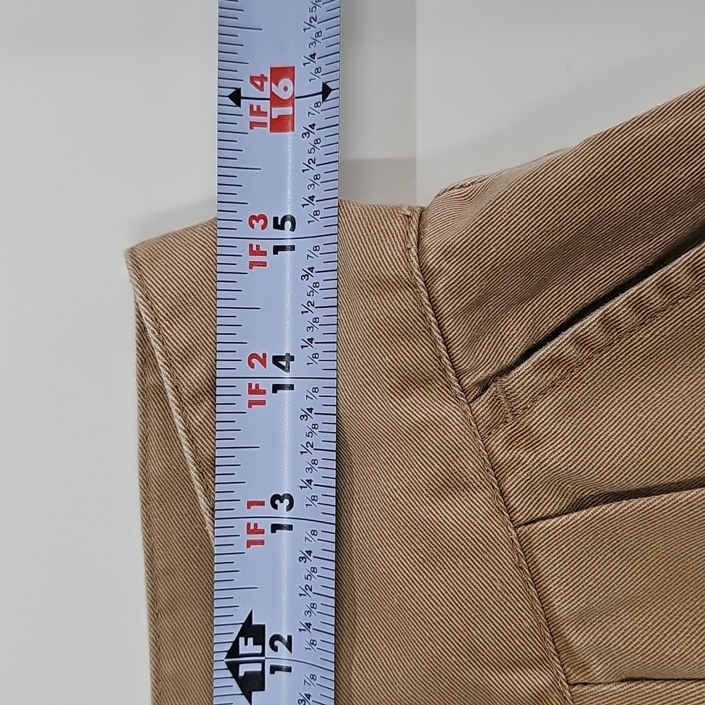 90s Anne Klein A-Line, High Waist Pleat Front Khaki Chinos, New, Sz 12 - Picture 11 of 13